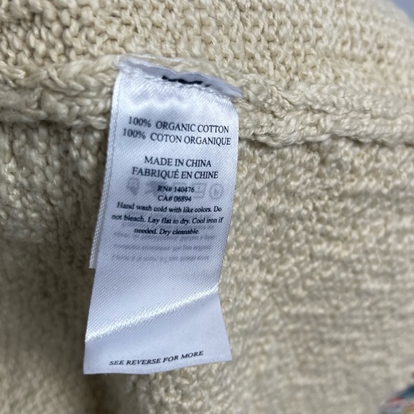 NWT Faherty Crow Stripes Duster Cardigan Braided Belt Border Stripe Ivory M / L - Picture 11 of 16